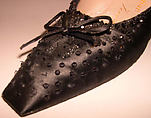 Evening shoes, House of Dior (French, founded 1946), silk, leather, plastic, French