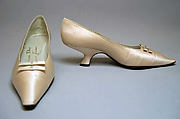Evening shoes, House of Dior (French, founded 1946), silk, leather, French