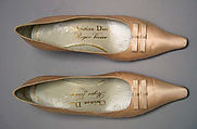 Evening shoes, House of Dior (French, founded 1946), silk, leather, French