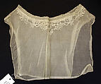 Chemisette, linen, cotton, probably American