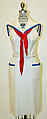 Dress, Traina-Norell American, linen, silk, American