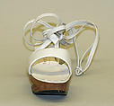 Sandals, Herbert Levine Inc. (American, founded 1949), wood, leather, American