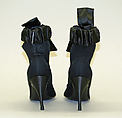 Evening boots, Herbert Levine Inc. (American, founded 1949), synthetic fiber, silk, American
