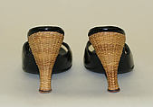 Mules, Herbert Levine Inc. (American, founded 1949), leather, bamboo, American