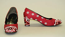 Evening shoes, Herbert Levine Inc. (American, founded 1949), silk, plastic, American