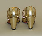 Evening shoes, Herbert Levine Inc. (American, founded 1949), plastic (vinyl), leather, American