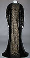 Evening dress, Fortuny (Italian, founded 1906), silk, glass, Italian