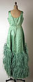 Evening dress, House of Givenchy (French, founded 1952), silk, feathers, French