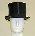 Top hat, F. R. Tripler & Co. (American), silk, leather, wool, British