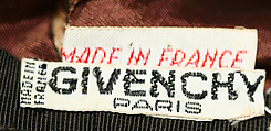 Hat, House of Givenchy (French, founded 1952), leather, French