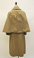 Raincoat, Anne Klein (American, Brooklyn, New York 1923–1974 New York), cotton, leather, wool
d) leather
e) wool, American