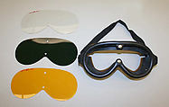Goggles, plastic (polyurethane foam, silicone rubber), American
