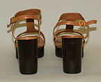 Sandals, Bloomingdale Brothers Inc. (American, founded 1872), leather, American