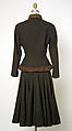 Suit, probably House of Jacques Fath (French, founded 1937), wool, fur, French