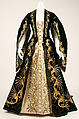 Court robe, silk, metallic threads and paillettes, Russian