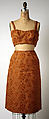 Ensemble, House of Givenchy (French, founded 1952), silk, cotton, leather, French