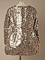 Evening jumpsuit, House of Givenchy (French, founded 1952), cotton, plastic, glass, silk, French