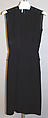 Cocktail ensemble, James Galanos (American, Philadelphia, Pennsylvania, 1924–2016 West Hollywood, California), wool, cotton, American