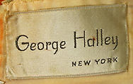 Evening dress, George Halley (American), wool, feathers, plastic, American