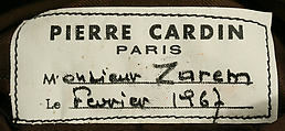 Suit, Pierre Cardin (French (born Italy), San Biagio di Callalta 1922–2020 Neuilly), cotton, French