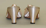 Mules, Bonwit Teller & Co. (American, founded 1907), synthetic fiber, leather, American