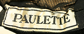 Hat, Paulette (French), silk, cotton, French