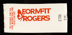 Underwear, Formfit Rogers, synthetic fiber, cotton, American