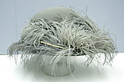 Hat, silk, feathers, American