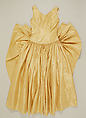 Evening dress, Eldridge Manning, silk, plastic, glass, American