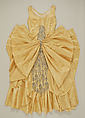 Evening dress, Eldridge Manning, silk, plastic, glass, American