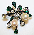 Pin, glass, metal, plastic, French