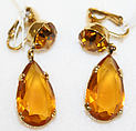 Jewelry set, glass, metal, French