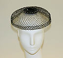 Cocktail hat, Paulette (French), cotton, glass, French