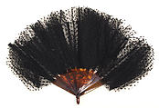 Evening fan, plastic, cotton, American or European