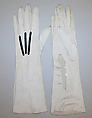Gloves, leather, silk, French