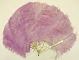 Fan, shell, feathers, American or European
