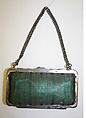 Purse, metal, silk, American