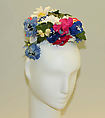 Hat, cotton, nylon, silk, metal, American