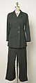 Evening pantsuit, Yves Saint Laurent (French, founded 1961), wool, French