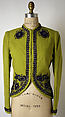 Jacket, Elsa Schiaparelli (Italian, 1890–1973), wool, silk, metallic thread, sequins, French