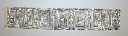 Neckcloth, silk, glass, American