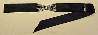 Neckcloth, silk, glass, American