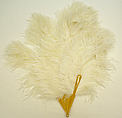 Court presentation accessory set, Edward Molyneux (French (born England), London 1891–1974 Monte Carlo), feathers, silk, plastic, French