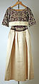Evening dress, House of Givenchy (French, founded 1952), silk, cotton, fur; metallic and wool thread, glass, French