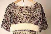 Evening dress, House of Givenchy (French, founded 1952), silk, cotton, fur; metallic and wool thread, glass, French