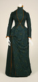 Ensemble, Catherine Donovan (American (born Ireland), 1826 (?)–1906), wool, silk, glass, feathers, American