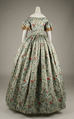 Evening dress, silk, French