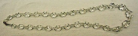 Necklace, rock crystal, metal, American