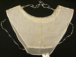 Chemisette, cotton, probably American