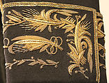 Uniform, wool, silk, metallic thread, feathers, Italian